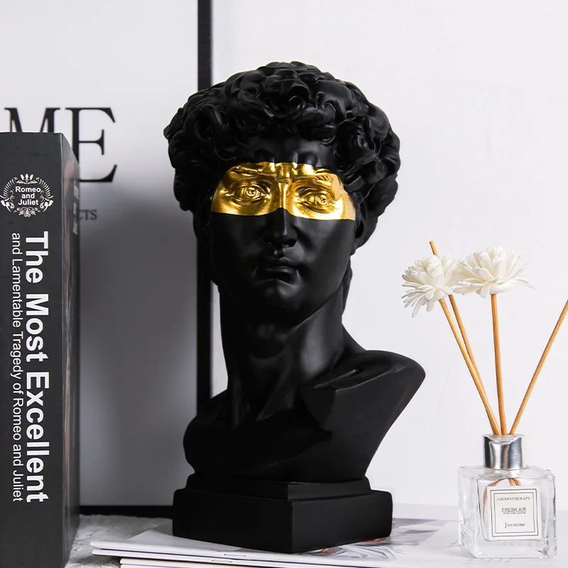 European Home Decoration David Head ResinStatues Statues Home Decor Modern Abstract Art Bust Sculpture Art Sketch Practice