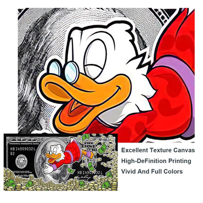 Donald Duck & Dollars: Modern Money Art for Home Decor