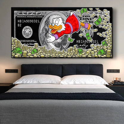 Donald Duck & Dollars: Modern Money Art for Home Decor