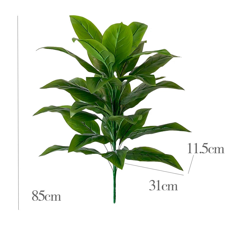 68cm-85cm Large Artificial Plants Fake Tropical Plants Branch Real Touch Tree Leaves Plastic Plants for Home Garden Decoration