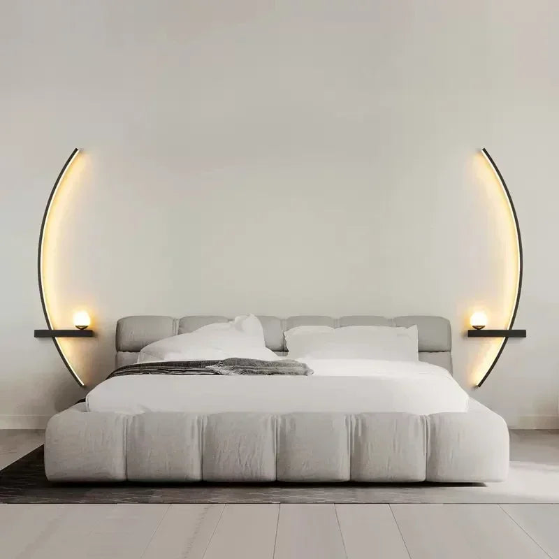 LED Wall Lamp Scandinavian Art Bedroom Bedside Wall Lamp Living Room Study Background Wall Bathroom Mirror Front Lighting