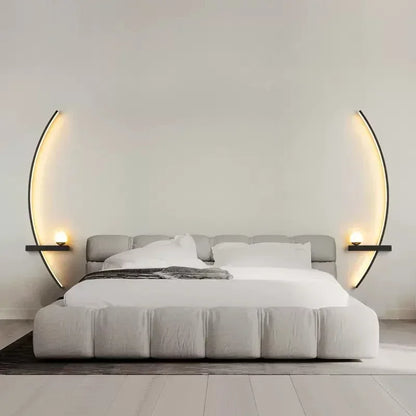 LED Wall Lamp Scandinavian Art Bedroom Bedside Wall Lamp Living Room Study Background Wall Bathroom Mirror Front Lighting