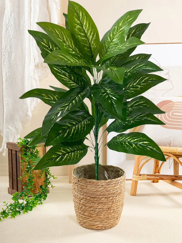 68cm-85cm Large Artificial Plants Fake Tropical Plants Branch Real Touch Tree Leaves Plastic Plants for Home Garden Decoration