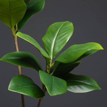 105cm 2 Forks Large Artificial Plants Fake Magnolia Tree Branch Plastic Rubber Leaves Tall Green Landscape For Home Garden Decor