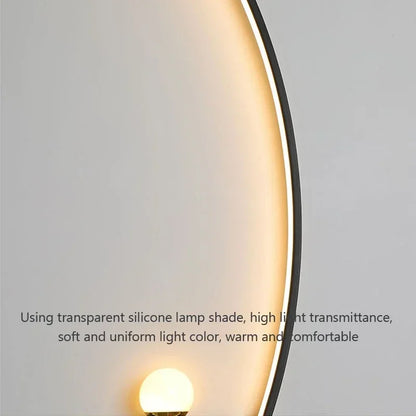 LED Wall Lamp Scandinavian Art Bedroom Bedside Wall Lamp Living Room Study Background Wall Bathroom Mirror Front Lighting