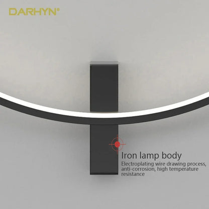 Modern Simple Ring Round LED Wall Lamp Home Designer Decor Circle Nordic Lustres Living Room Bedroom Holiday Sconce Lighting